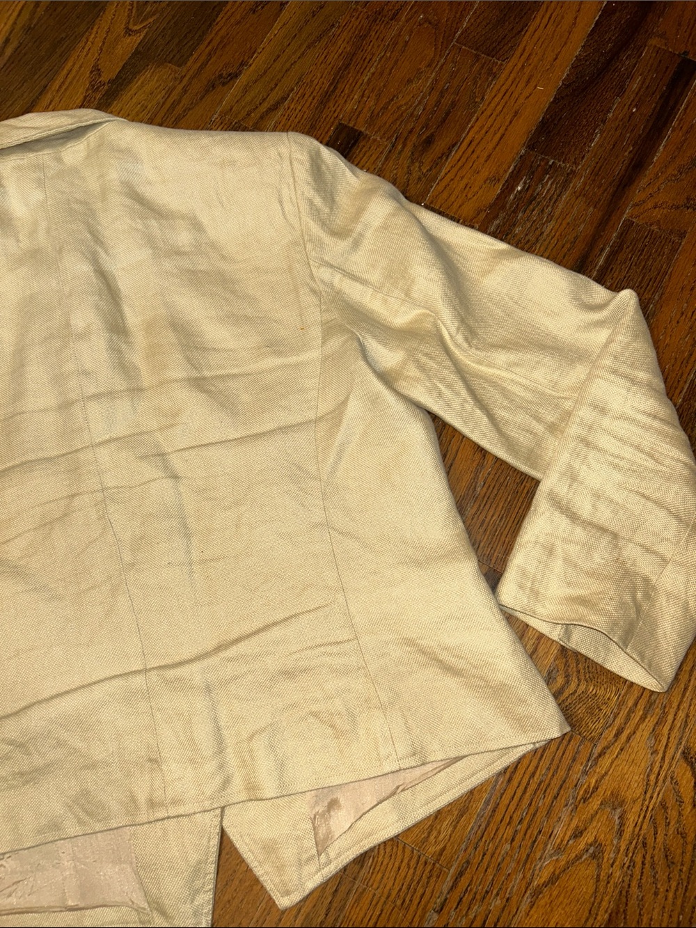 Lauren Ralph Lauren Cream 💯Linen Button Front Blazer - Picture 14 of 16
